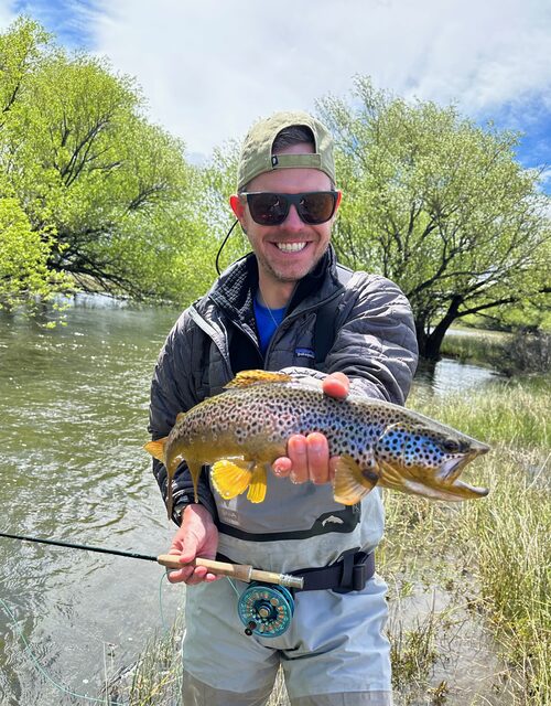 Josh Burris fly fishing in Patagonia
